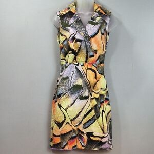 Amelia Women's Sleeveless Abstract Mini Dress , Size 2